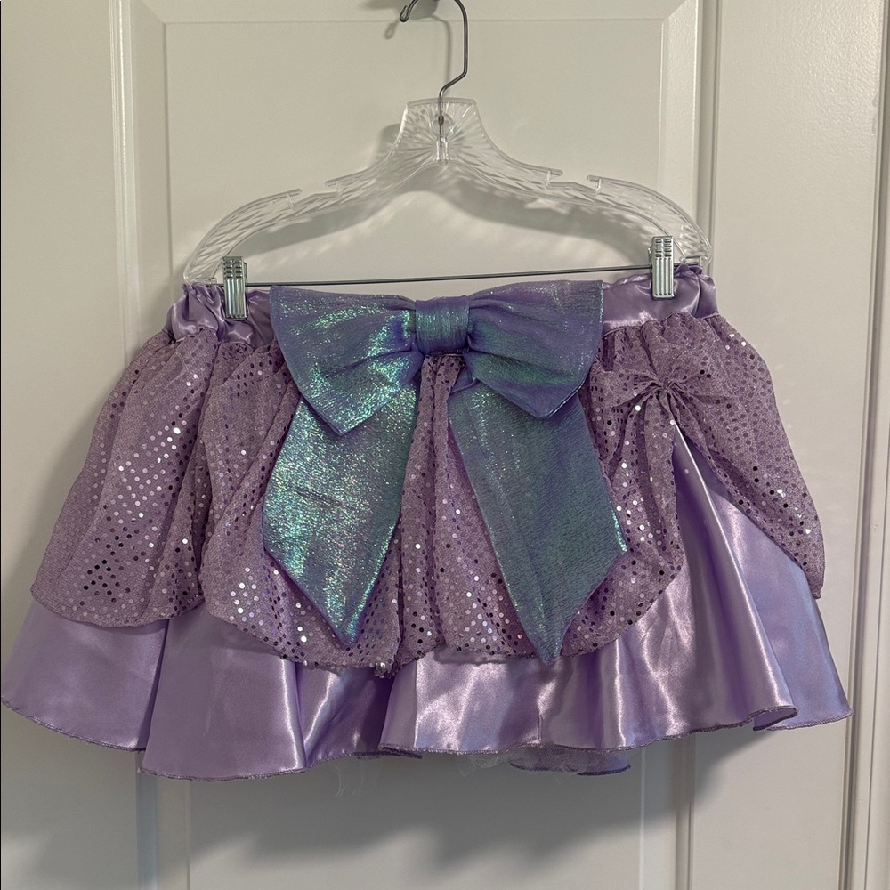 Lavender Dottie For Running Skirt with Bow